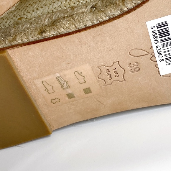 Joie Wallie Espadrille Raffia Platform Lace-Up Sneakers Size EU 39 Ivory - Picture 9 of 13